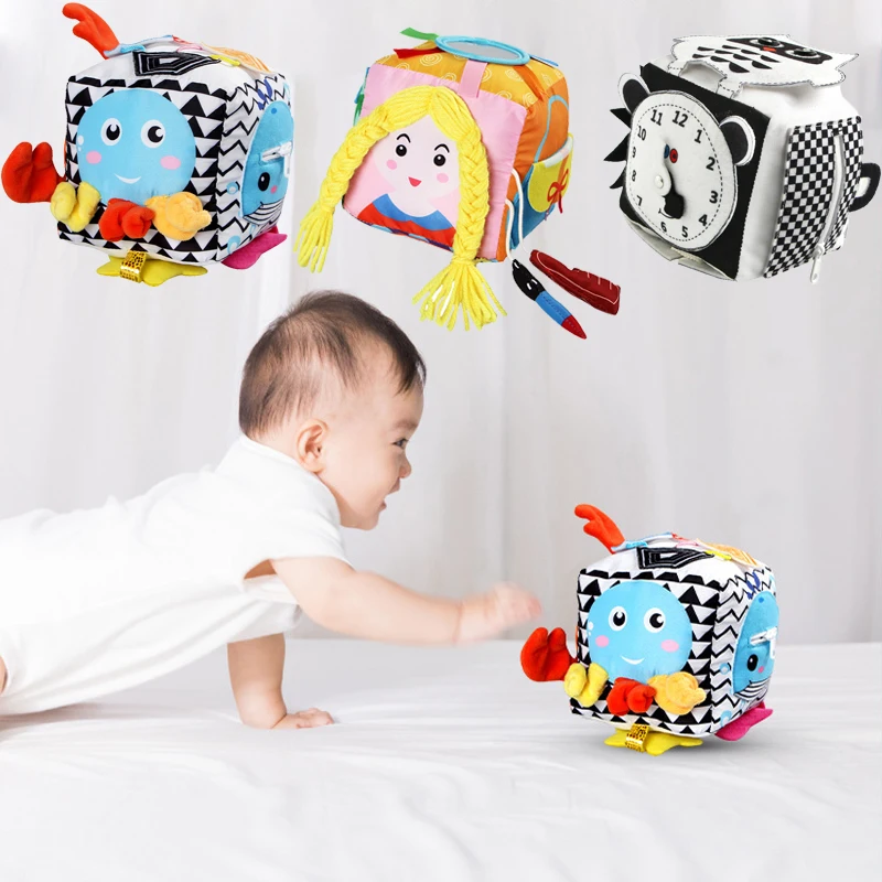 Montessori Baby Busy Blocks Toys Baby Activity Cube Educational Toy Kids Early - £14.78 GBP+