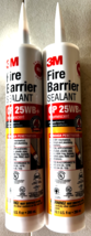 (2 PACK) 3M CP 25WB+ Fire Barrier Sealant Caulk, 10.1 oz Each Cartridge - £22.58 GBP