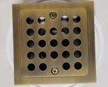 Signature Hardware 485530 Menlo Square Shower Drain - Aged Brass - $59.90