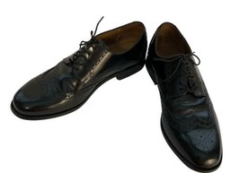 Florsheim Brookside Leather Wingtip Black Mens Shoes 11231-001 Lace up Sz 9.5 D - £9.31 GBP