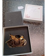 Danbury Mint 23 KT Gold Plated 2004 Sleigh Christmas Ornament In Box - $33.83 CAD