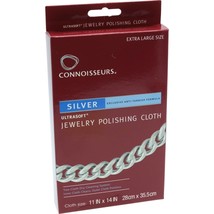 Connoisseurs Silver Jewelry Polishing Cloth 8&quot; x 10&quot; Ultra Soft Cleaner Box - £11.54 GBP