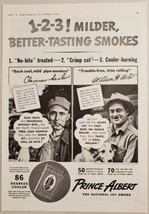 1941 Print Ad Prince Albert Pipe &amp; Cigarette Tobacco 2 Men Smoking &amp; Dog - £8.66 GBP