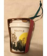 Starbucks Seattle Washington City Ceramic Christmas Ornament 2015 Coffee Cup - $414.73 MXN