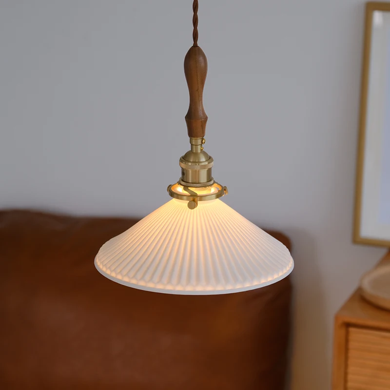 Nordic Copper Ceramics Pendant Light Vintage Loft Decor Hanging Ceiling ... - $78.51+