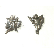 Cupid And Angel Sterling Silver Brooches Sky - $51.48