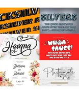 Cool Fonts 200+ Cricut Cricut Procreate Digital Commercial Use Instant D... - $8.21 CAD