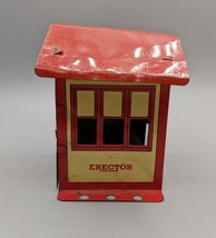 Vintage Gilbert Erector Tin Red Yellow Toy House Shed Building Set Part 3&quot;H - £11.17 GBP