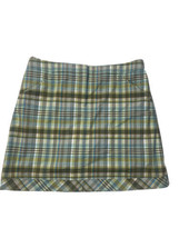 Cutter &amp; Buck Womens Size 8 green plaid golf tennis Skort Skirt Built In Shorts - £15.07 GBP