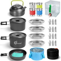 Odoland 29-Piece Camp Cookware Mess Kit For Outdoor Backpacking And Picnic, - $68.93