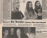 Silverchair No Doubt teen magazine pinup clipping Teen Beat here to stay - $1.50