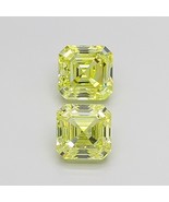1.21 Cts Fancy Yellow Color VS1 Asscher Cut IGI Certified Lab Grown CVD ... - €1.413,51 EUR
