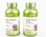GNC Herbal Plus Milk Thistle 200 MG 100 Capsules Each Lot Of 2 BB5/24 or... - $25.11