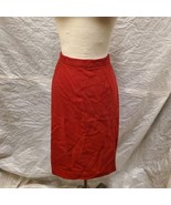 Women&#39;s Red Knee Length Zip Skirt, Size 16 - £27.24 GBP