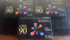 VCI CDX 90 HI-FI Stereo Audio Cassettes, Brand New, Sealed Lot of 3 - $14.59