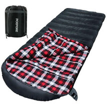 POEPORE 0 Degree Sleeping Bag 100% Cotton Flannel XXL Cold Weather Winte... - £206.98 GBP