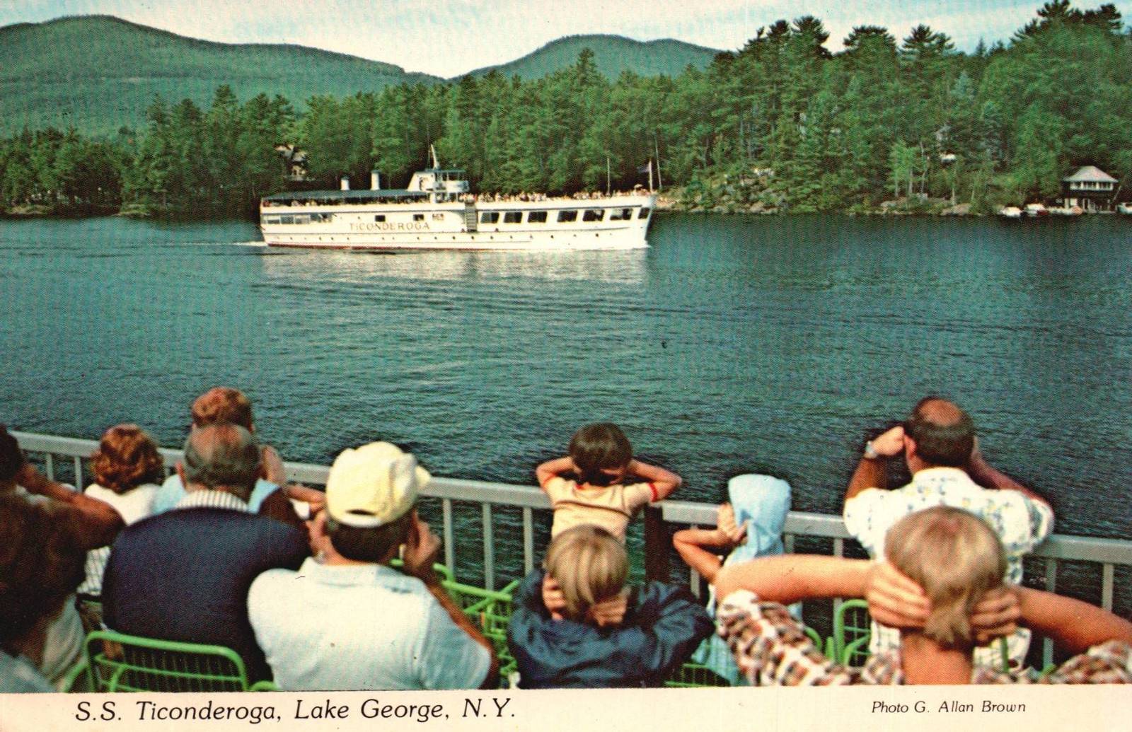 VNTG POST CARD S. S TICONDEROGA LAKE GEORGE 1986 POSTED 5.5 X 3.5 PHOTO ... - $8.90