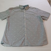 Van Heusen RN#36543 Men&#39;s White &amp; Black Fish Spots Button Up Shirt Size ... - €8,95 EUR