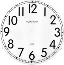 5&quot; - TO 6 1/2&quot;  INCH INGRAHAM QUARTZ CLOCK DIAL CARDSTOCK-GLOSSY ARABIC - $6.84
