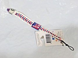 MLB White Oakland Athletics w/Blue Red Stitching Team Baseball Seam Bracelet - £15.62 GBP