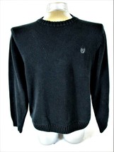 Chaps Men&#39;s Large BLACK 100% COTTON SWEATER (W)pm1 - £8.26 GBP