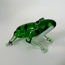 New Collection! Murano Glass Handcrafted Unique Lovely Green Frog Figurine - $21.97