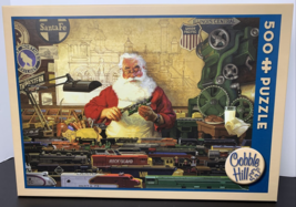 Cobble Hill Christmas SANTA CLAUS AND HIS MODEL TRAINS 500 Pc Puzzle COM... - $12.86
