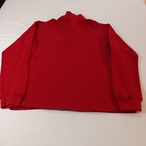 Chaps Sweatshirt Men's XL (18-20) 1/4 Zip Red Cotton Pullover Long Sleeve Logo image 2