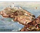 Stack Lighthouse Holyhead Wales United Kingdom UNP Raphael Tuck DB Postc... - $6.88