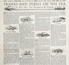 1916 Pranks Perils On The Sea Article Ships Boats  XL Nautical 16 x 11&quot; ... - £32.71 GBP