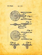 USS Enterprise from Star Trek: The Motion Picture Patent Print - Golden Look - £6.35 GBP+