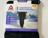 Reebok Women&#39;s Warm Performance Base Layer Pants Size Large Black Brand NEW - £6.31 GBP