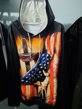 Flag &amp; Christian Cross Print Hoodie, Cool Hoodies For Men, Men&#39;s Casual ... - £8.21 GBP