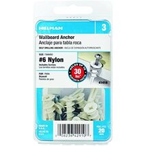 Hillman .138 in. Dia. x 1-1/4 in. L Nylon Pan Head Wallboard Anchors 20 pk - $29.52 CAD