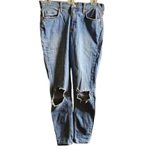Free People Medium Wash Distressed Skinny Jeans Size 27 - £19.36 GBP
