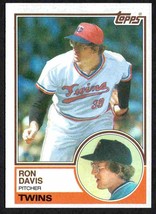Minnesota Twins Ron Davis 1983 Topps Baseball Card #380 nr mt  - £0.39 GBP