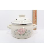 Pfaltzgraff Tea Rose Metal Enamelware Stovetop Potpourri Warmer Pot - £15.76 GBP