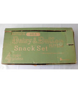1970s Indiana Glass w/ Original Box, Set 4 Snack Plate + Cups Daisy Butt... - £19.62 GBP
