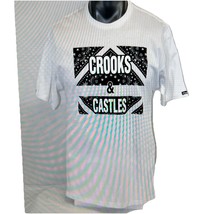 NEW Crooks &amp; Castle  T-SHIRT WHITE/BLACK QS210716  Size Small - $17.82