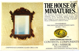 House of Miniatures Kit #42403 1:12 Chippendale Looking Glass Circa 1750 Mirror - £9.90 GBP