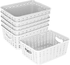 Small Weave Organization And Storage Bins, Ideal For Kitchens,, 10&quot; X 7&quot; X 3&quot; - £28.72 GBP