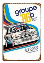 Peugeot 205 rally 1986 champion race metal wall poster Vintage decor Tin... - £22.52 GBP+