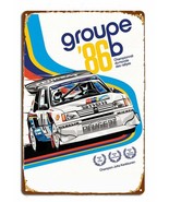 Peugeot 205 rally 1986 champion race metal wall poster Vintage decor Tin... - $28.71+