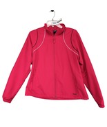 Reebok Women&#39;s L Full Zip Red Track Jacket, Sporty Athletic Performance ... - $27.35 CAD