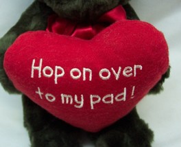 Boyds Dark Green Frog W/ Heart "Hop On Over To My Pad" 8" Plush Stuffed Animal - $19.80