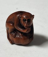 Vintage Japanese Wooden Netsuke Carved Monkey Signed Toggle Inro Med Woo... - $1,425.51 MXN