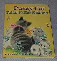 Vintage Rand McNally Jr. Elf Book, Pussy Cat Talks to Her Kittens 1952 No 8060 - £4.69 GBP