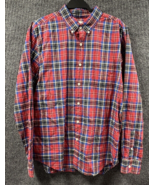 American Eagle Shirt Mens Large Red Plaid Button Down Long Sleeve Cotton... - $25.40