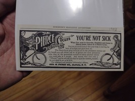 1903 Pierce Cycles Ad "You're Not Sick" Sports Bicycle Exercise Sunshine Buffalo - $7.69