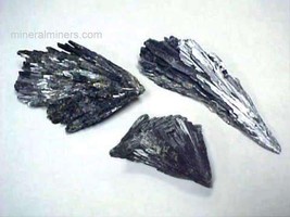 Black Kyanite in Quartz, Natural Black Kyanite, Kyanite Blades in Quartz... - $15.00+